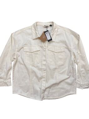 Vero Moda Women’s Snap Button Jacket NWTS Size XL White Casual Cozy Basic Jacket